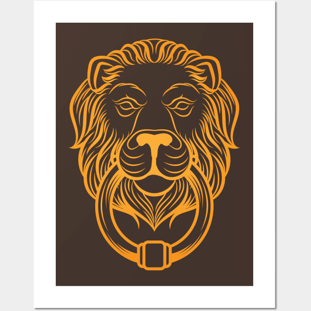 Lion Knocker Wall Art by MaiKStore